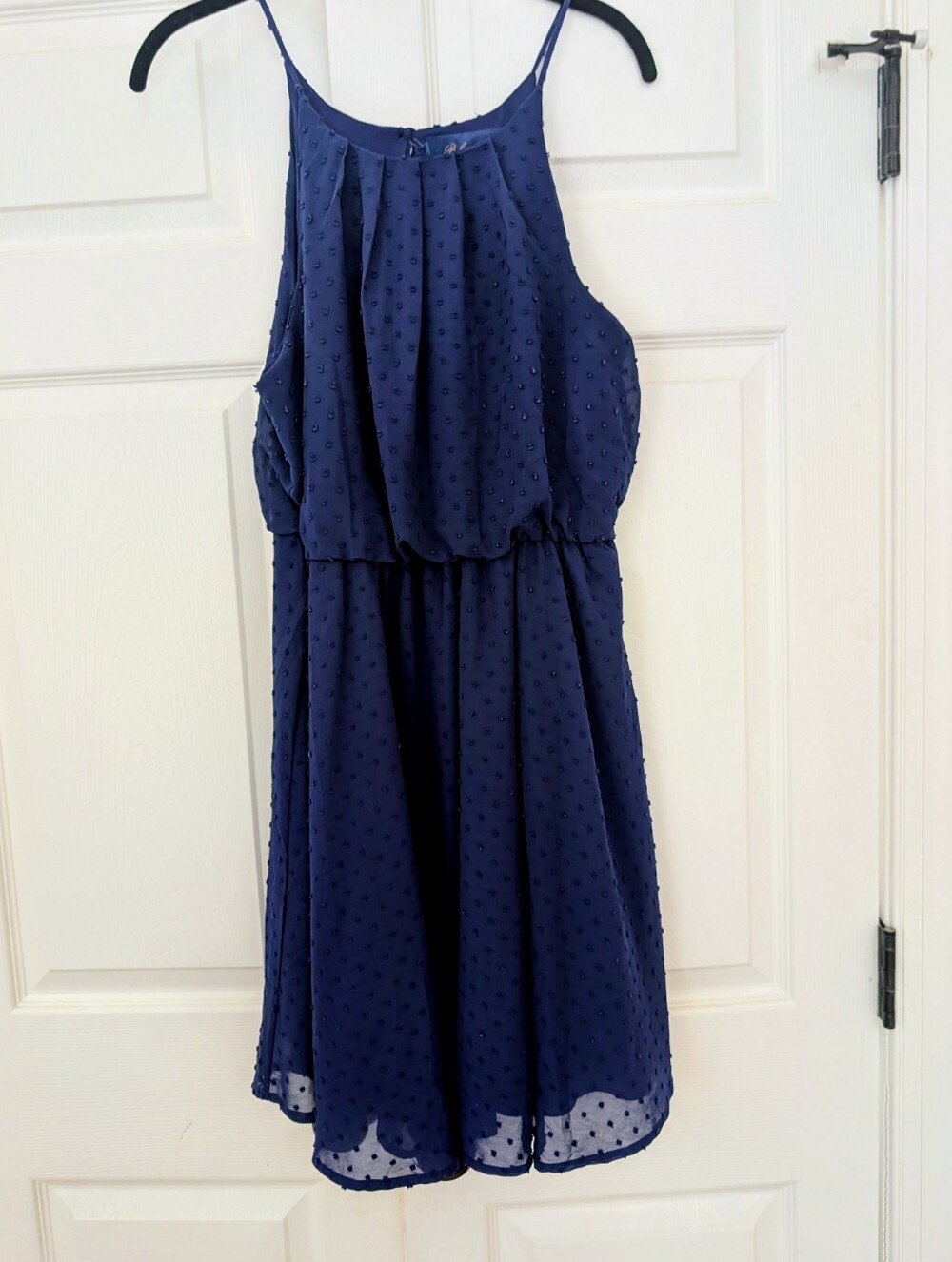 Blue Rain Navy Blue Spaghetti Strap Girls Dress